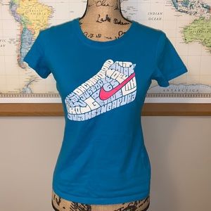 Nike Blue Sneaker Graphic T Shirt